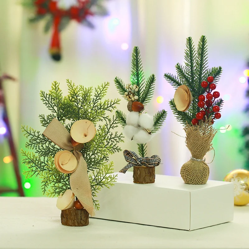 

Mini Christmas Tree Vivid Decorations Portable Christmas Tree For Christmas Ornaments Desktop Decor