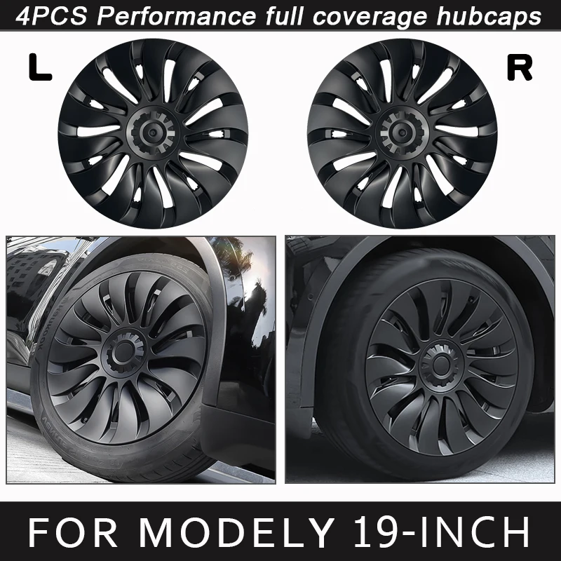 Wheel Hub Caps 4PCS Hub Cap for Tesla Model Y Performance Full Rims Cover 19-Inch Hubcap for Gemini Accessories Wheel Parts wheel hub covers,wheel hub caps
