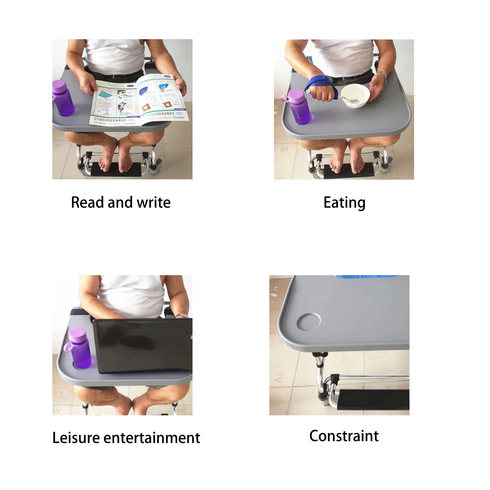 Couches Pour Adultes for Elderly Disabled Wheelchair Tray Table Thickening Widening Elderly Disabled Wheelchair Eating Tray 5