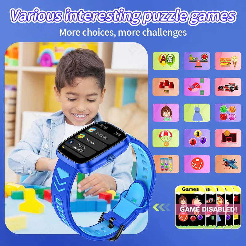 LIGE Kids Games Smart Watch For Age 5-12 Kids Gifts Music Player Pedometer Children SmartWatch Waterproof Child Clock Watches