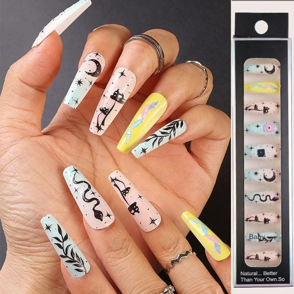 

24 шт., накладные ногти «Балерина»