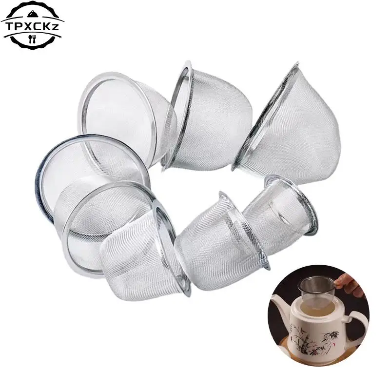 

Reusable Stainless Steel Mesh Tea Infuser Strainer Teapot Tea Leaf Spice Filter Drinkware Kitchen Accessories Diameter 5.8-8CM