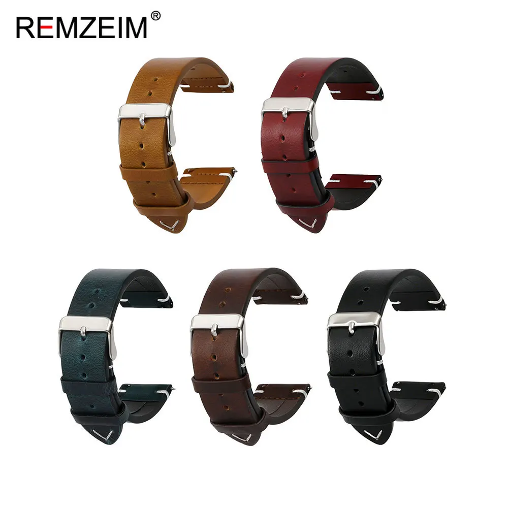 Premium Calfskin Leather Quick Release Watch Strap - Fashion Business Style