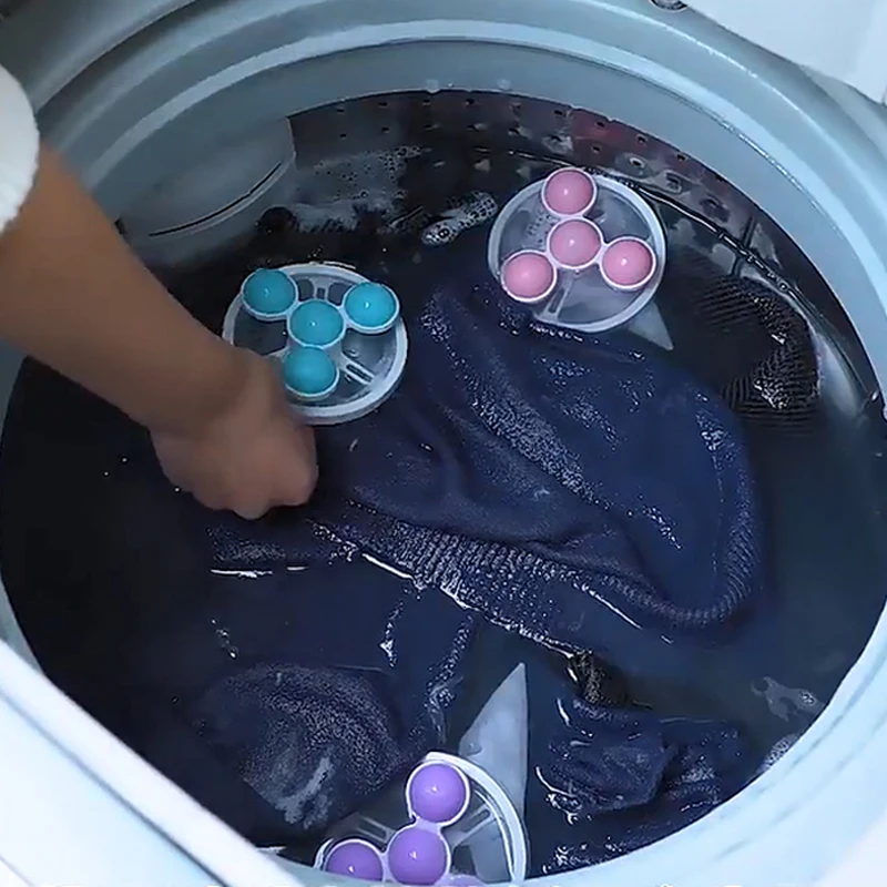 

Reusable Cleaning Balls Floating Pet Fur Lint Hair Removal Catcher Filter Mesh Dirty Collection Pouch Washing Machine Hair Filte