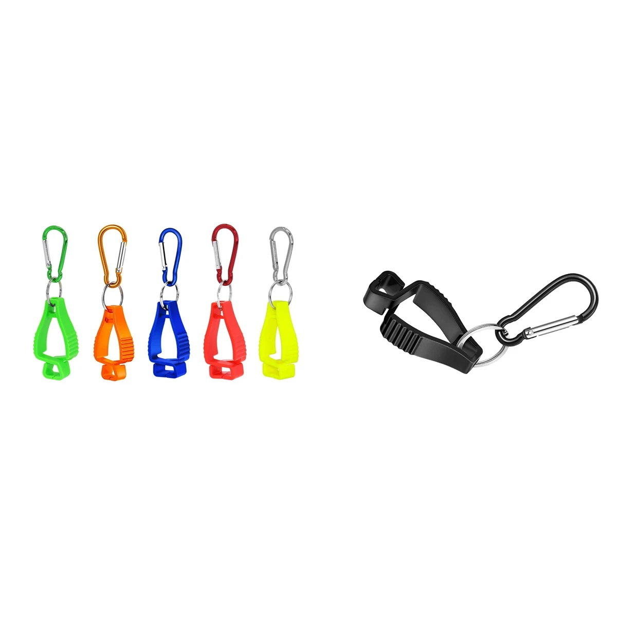 6Pcs Glove Clips for Work Glove Holders Belt Clip with Metal Carabiners for Construction Worker Guard Labor