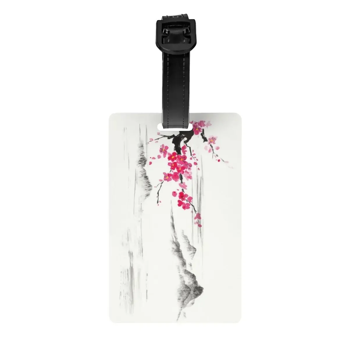 

Sakura Tree Cherry Blossom Luggage Tag for Suitcases Fashion Japanese Flower Baggage Tags Privacy Cover Name ID Card