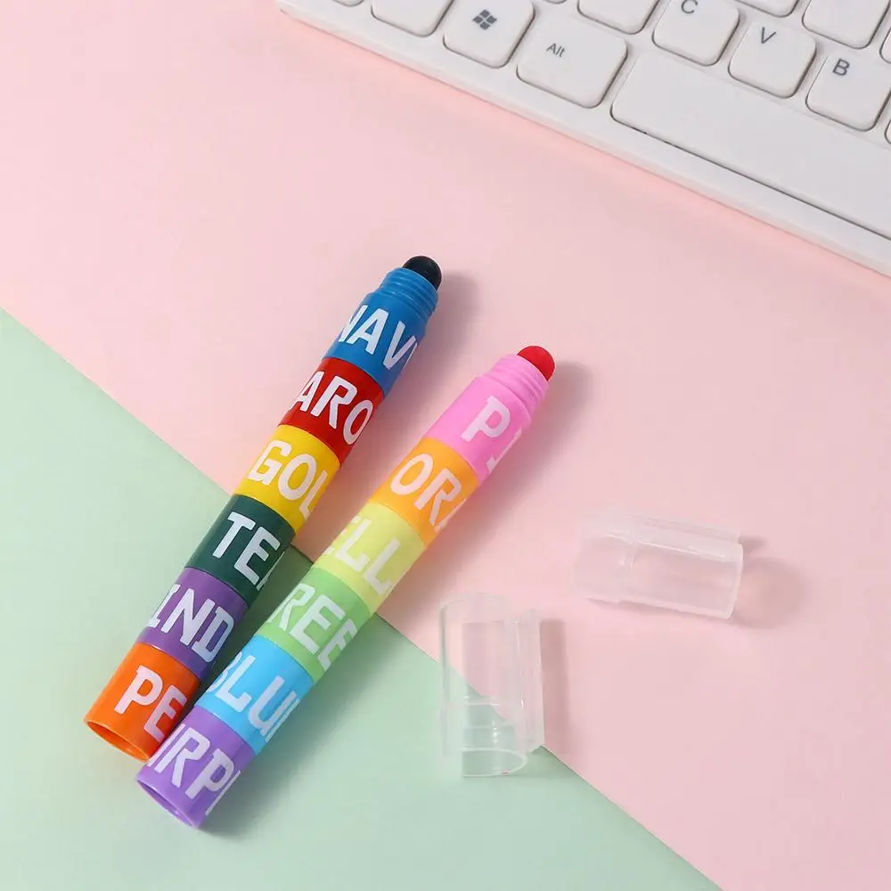 

Jelly 6in1 Colorful Student Graffiti Stitching Painting Pens Solid Fluorescent Pen Highlighter Marker Pen Color pen