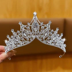 Elegant Large Crown Headband - Fashionable Sweet Wind Hair Accessory for Performances and Birthdays (1PC)