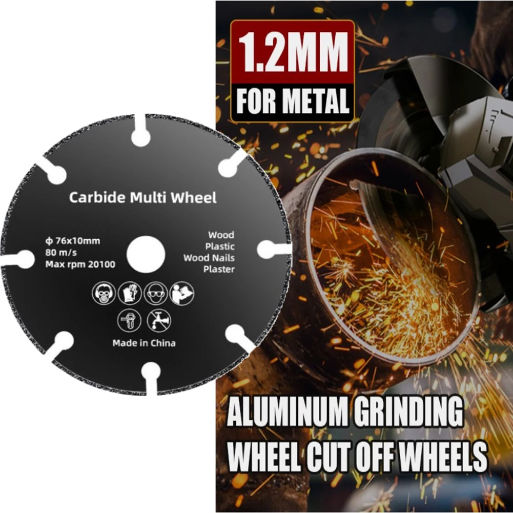 

76mm 3inch Cutting Disc Circular Resin Grinding Wheel Saw Blade Angle Grinder Home DIY Power Tool Replacement Accessories