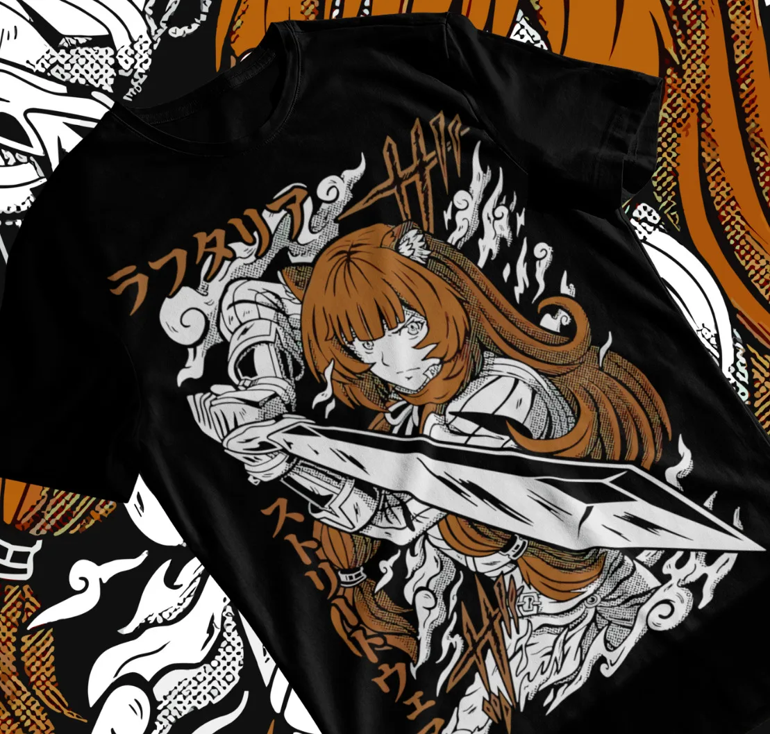 

Футболка Raphtalia The Rising of the Shield Hero, Аниме Манга, унисекс, мягкая футболка
