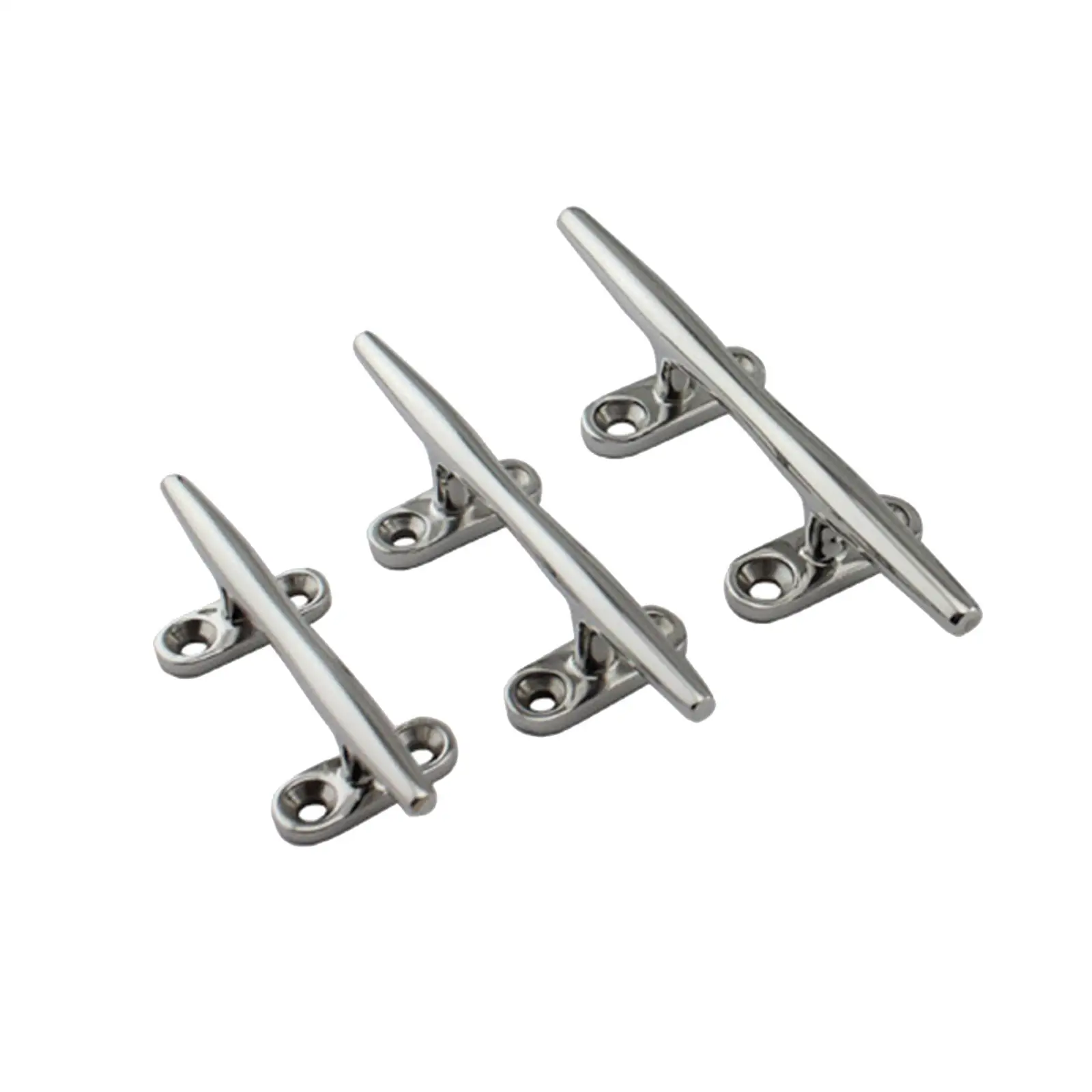 

Boat Cleat Sturdy with 4 Screws 316 Stainless Steel Mooring Accessories Open Base Deck Cleat for Watercraft Kayaks Yacht