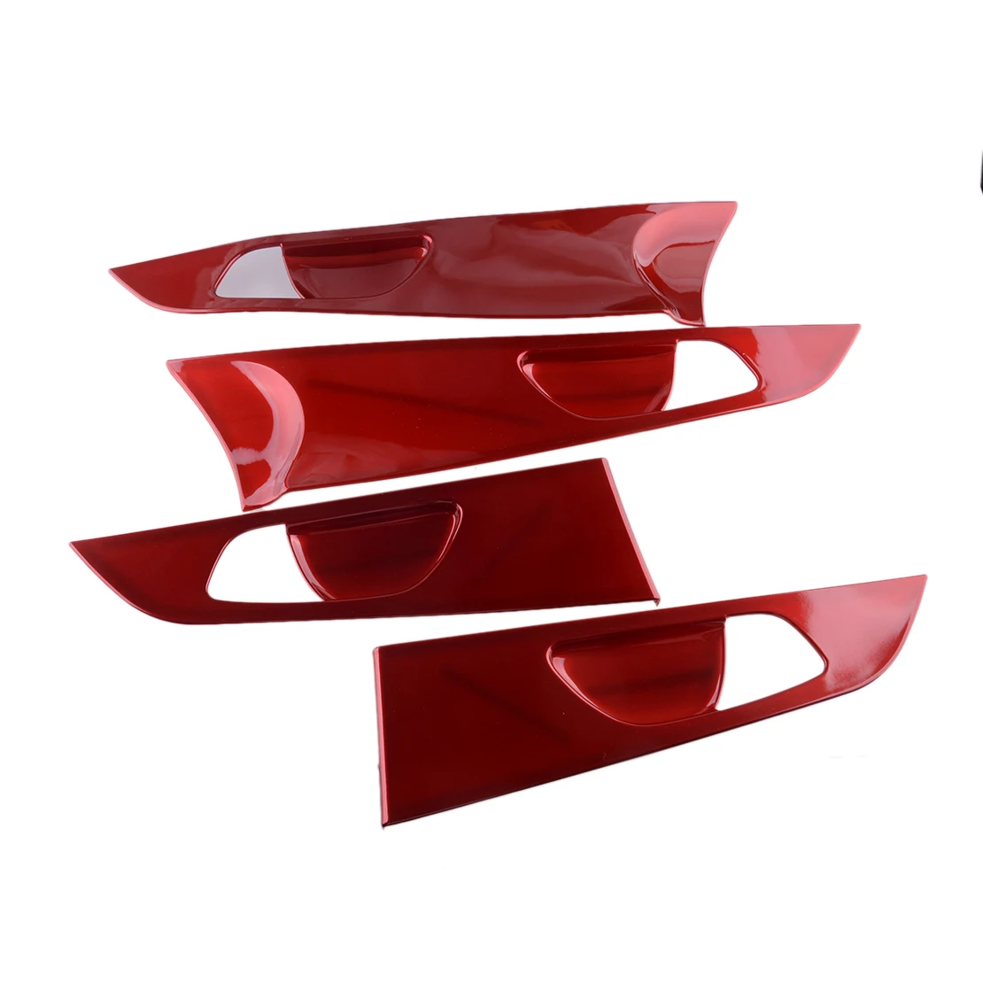 

4Pcs/Set Interior Door Handle Cover Trim Frame Left Hand Drive ABS Plastic Red Fit for Kia Forte K3 2021 2020 2019