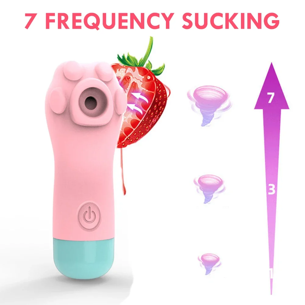 

Cute Cat Paw Suck Vibrator Nipple Clit Sucker 7 Speeds Stimulator G Spot Sex Toys for Adult Women Masturbator Erotic Products