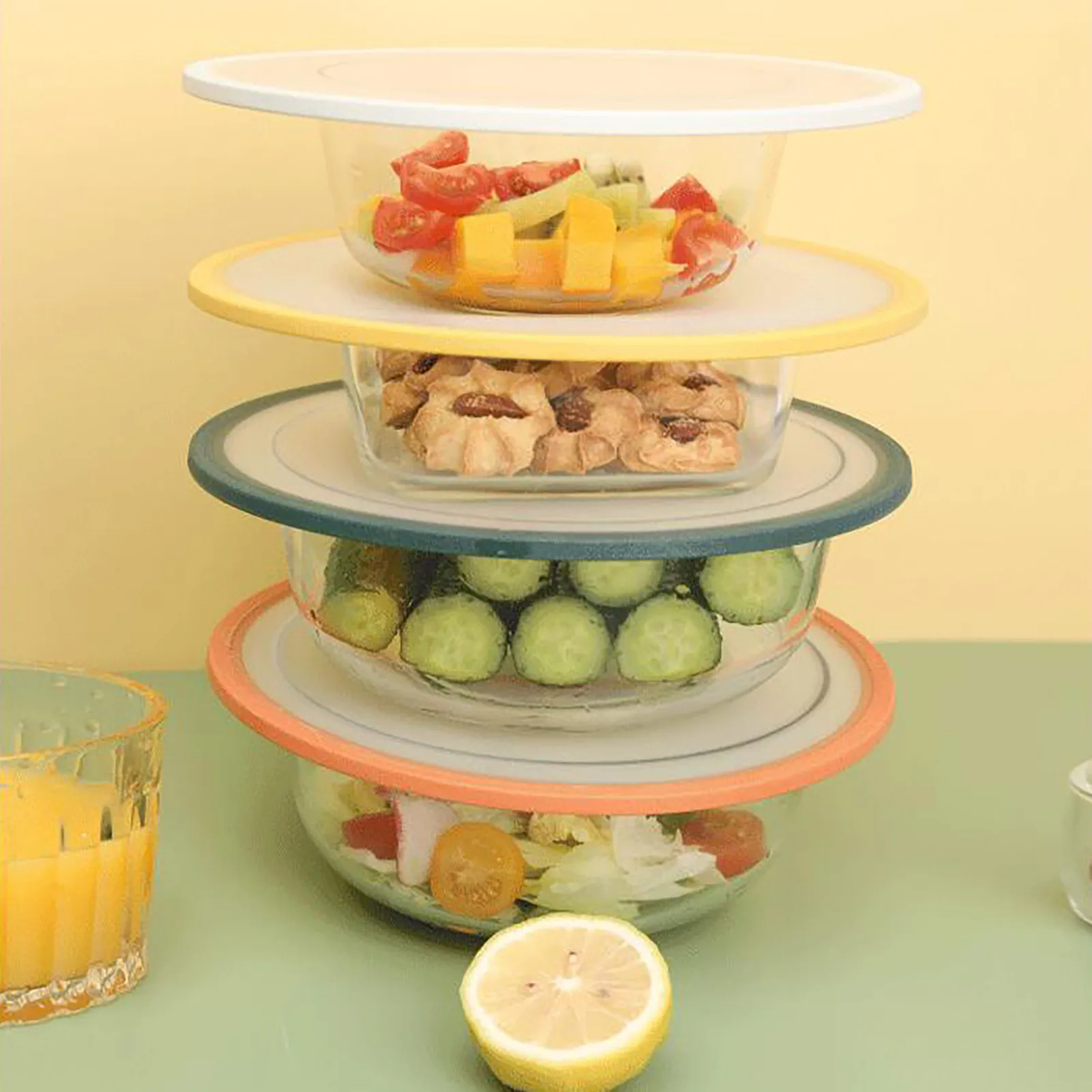 

Универсальная силиконовая крышка для кастрюль, сковородок, терморезистатов, многоразовая присоска, герметичная крышка, кухонные аксессуары для еды и посудомоечной машины