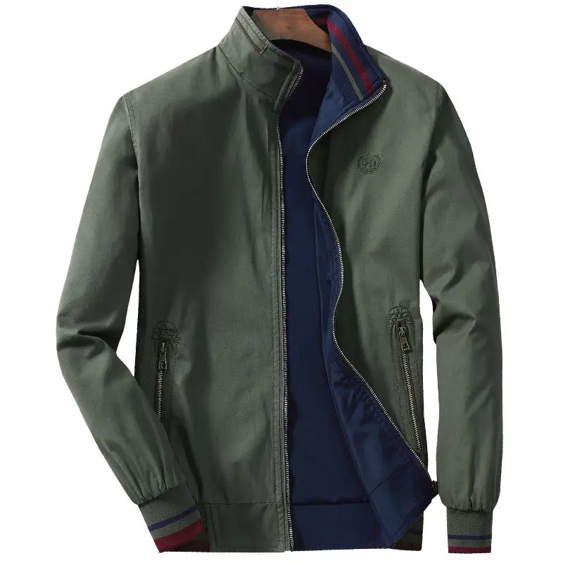 

Autumn Men's Bomber Jackets Male Outwear Slim Fit Solid Color Coats Fashion Men Streetwear Double-sided Wear Jackets Clothing