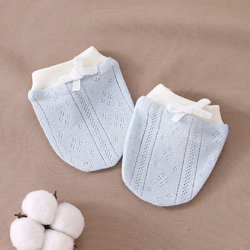 Baby finger protection gloves to prevent facial injury Safety High elasticity Solid color Breathable baby mittens,anti scratching gloves
