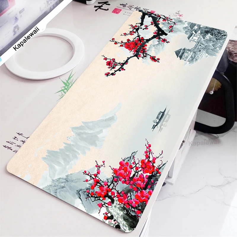 Alfombrilla de ratón para juegos con flor de cerezo rosa, 1000x500, alfombrilla de ratón para ordenador, alfombrilla grande para ratón XXL, alfombrillas de escritorio Kawaii para jugadores de PC