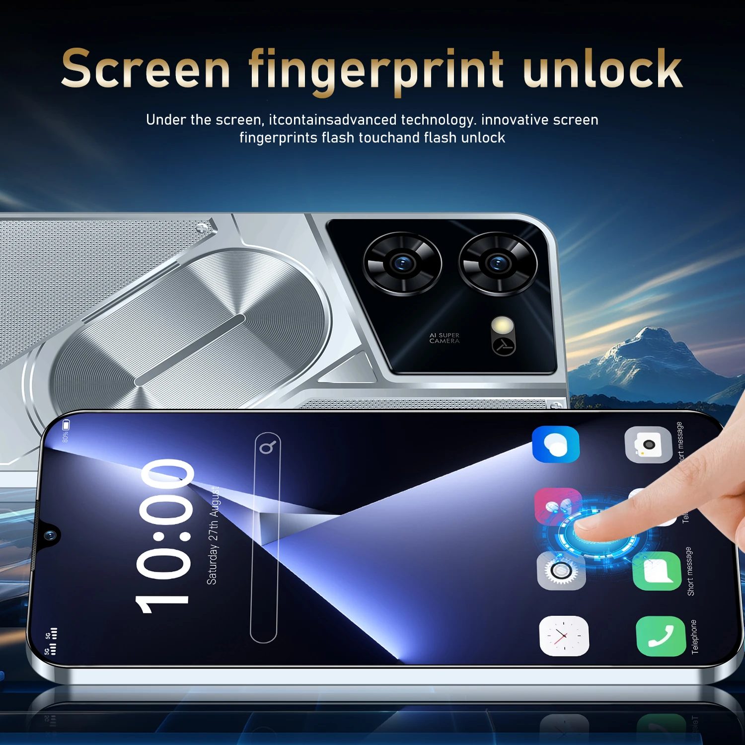 오리지널 글로벌 버전 스마트폰, Pova 5 Pro, 디멘시티 9300, 16G, 1TB, 6800mAh, 50MP, 108MP, 4G, 5G, 안드로이드 14 휴대폰