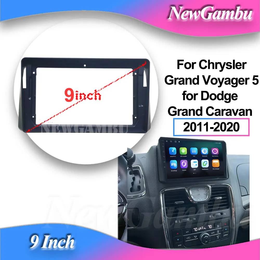 Newgambu 9 Pollici Car Frame Fascia Adapter Decoder Per Chrysler Grand Voyager 5 Per Dodge Grand Caravan 2011-2020 Pannello Di Montaggio