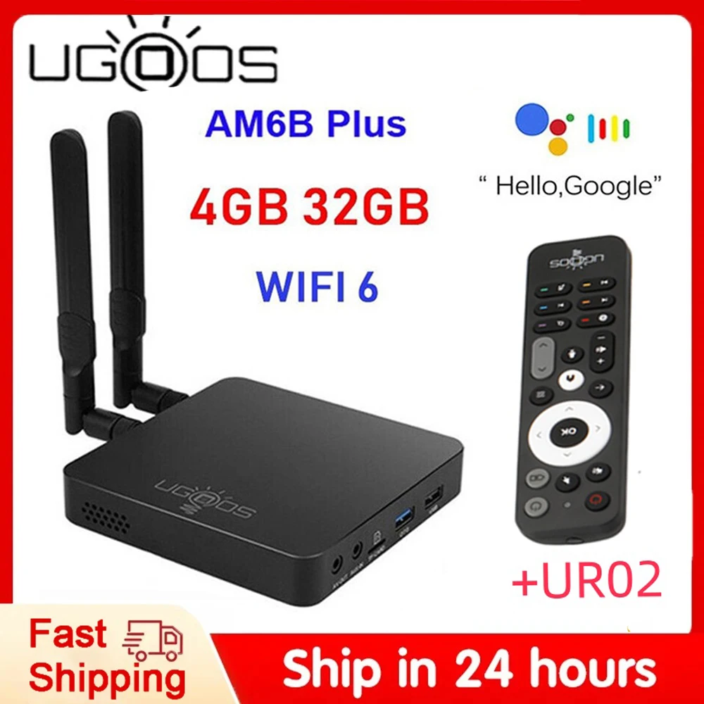 Android TVBOX UGOOS AM6B+ ドルビービジョンプレーヤー Ugoos AM6B Plus WIFI6 Amlogic S922X-J 2.2GHZ Android 9 TV