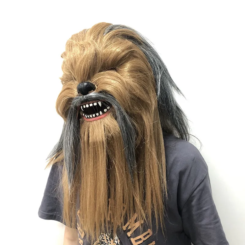 Star Wars Chewbacca Cosplay Mask Adult Unisex Chewie Latex Mask Helmet Halloween Party Carnival Props