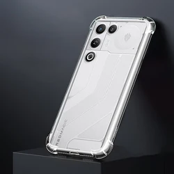 Enhanced Airbag Phone Case - Soft Clear Silicone TPU with Lens Protection & Original Back Cover Transparent Design for ZTE nubia RedMagic 11 Air (Clear)