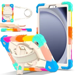 Rotatable Heavy Duty Armor Stand Cover with Shoulder Strap for A11 SM - X133 SM - X135 (Colorful Blue)