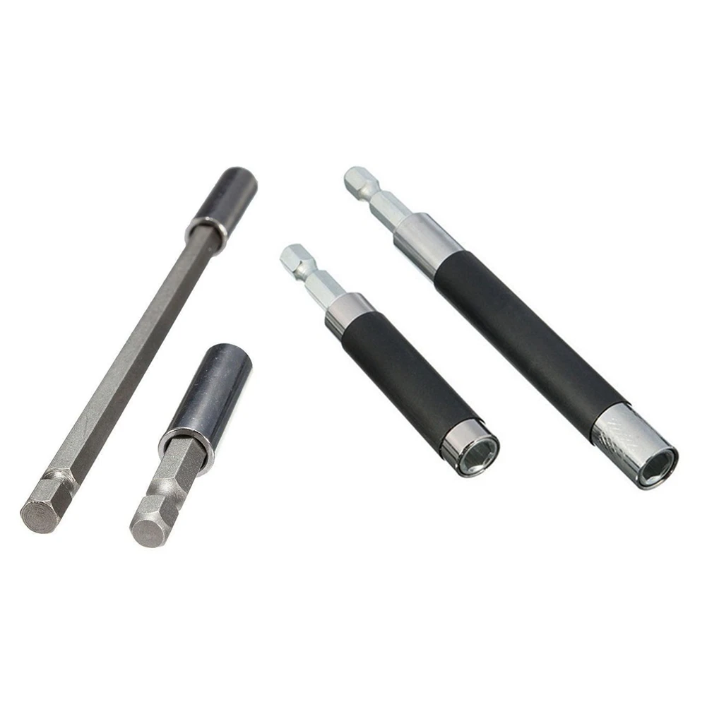 

2Pcs 1/4 Inch Hex Magnetic Bit Holder 60/150mm Screwdriver & 1set 80mm 120mm Extension Driver Drill Bit Holder