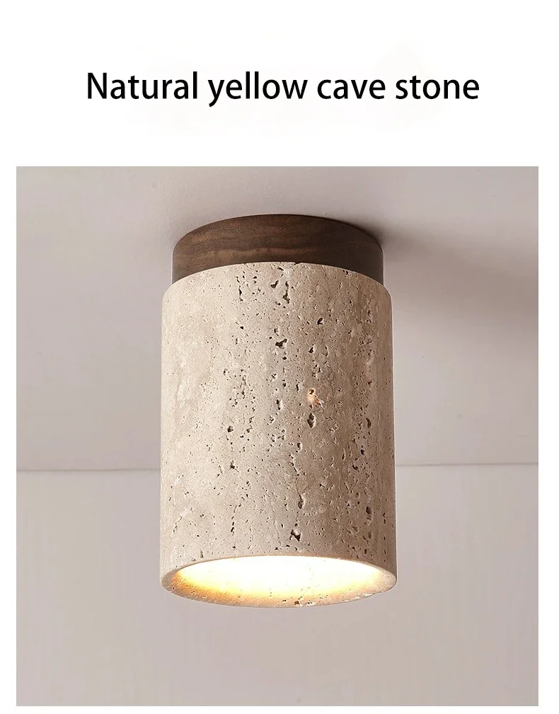 Japanese Style LED Ceiling Downlight Surface Mounted Wood Image 6
