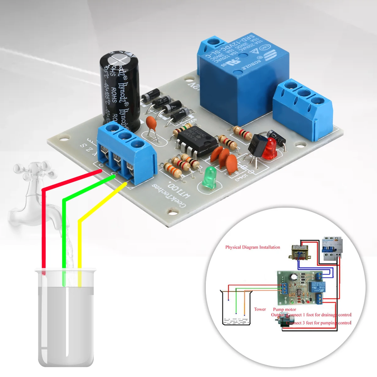 Componente módulo sensor de nivel de agua nivel de agua sensor de detección clavo nuevo 