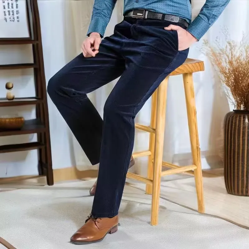 Corduroy pants loose joggers middle-aged men dad installed in autumn and winter men's casual Trousers for men streetwear,casual pants,corduroy pants