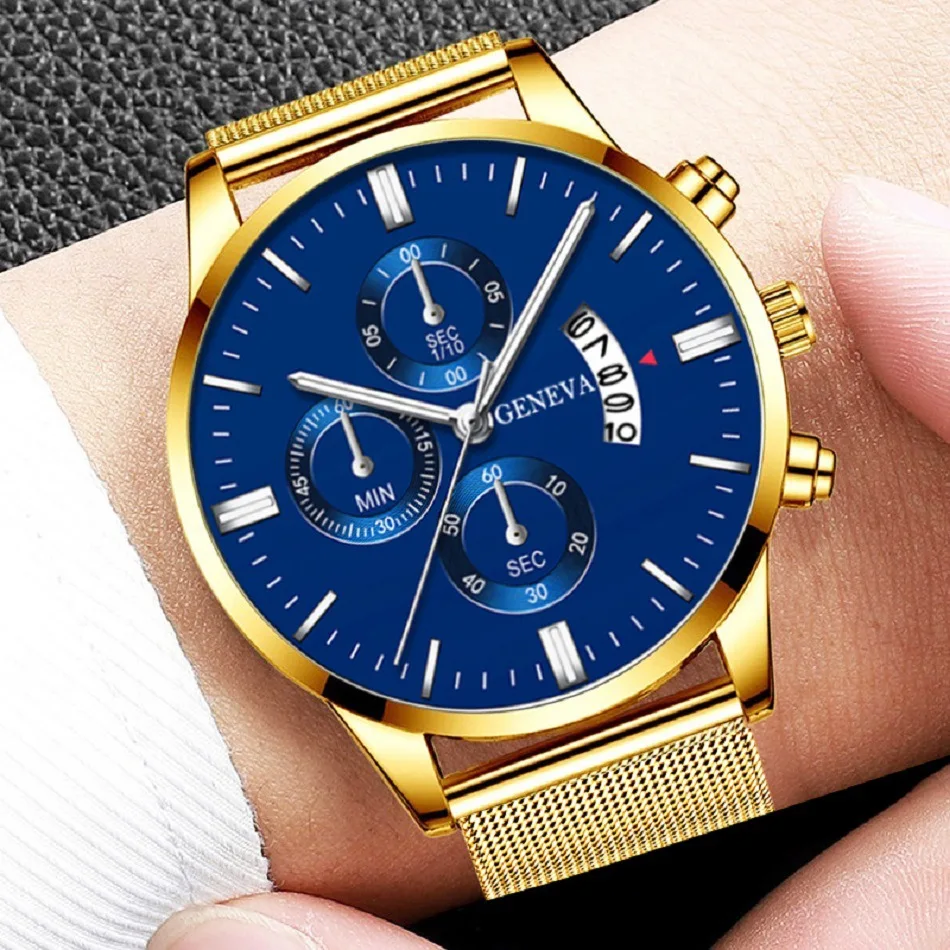 New Arrival Watch for Men Temperament Ultra-thin Mesh Belt Men's Watch High-end Business Round Luminous Relojes Para Hombre