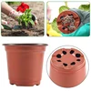 200Pcs 4 Inch Plastic Flower Seedlings Nursery Supplies Planter Pot/Pots Containers Seed Starting Pots Planting Pots 5