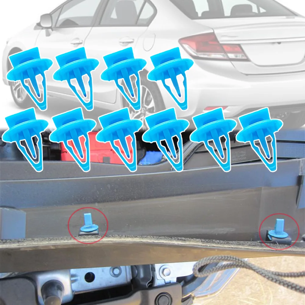 

10Pcs For Honda Civic 2012 2013 2014 2015 Car Blue Windscreen Windshield Cowl Top Fastener Clips Retainer Rivet 90602-Ta0-003
