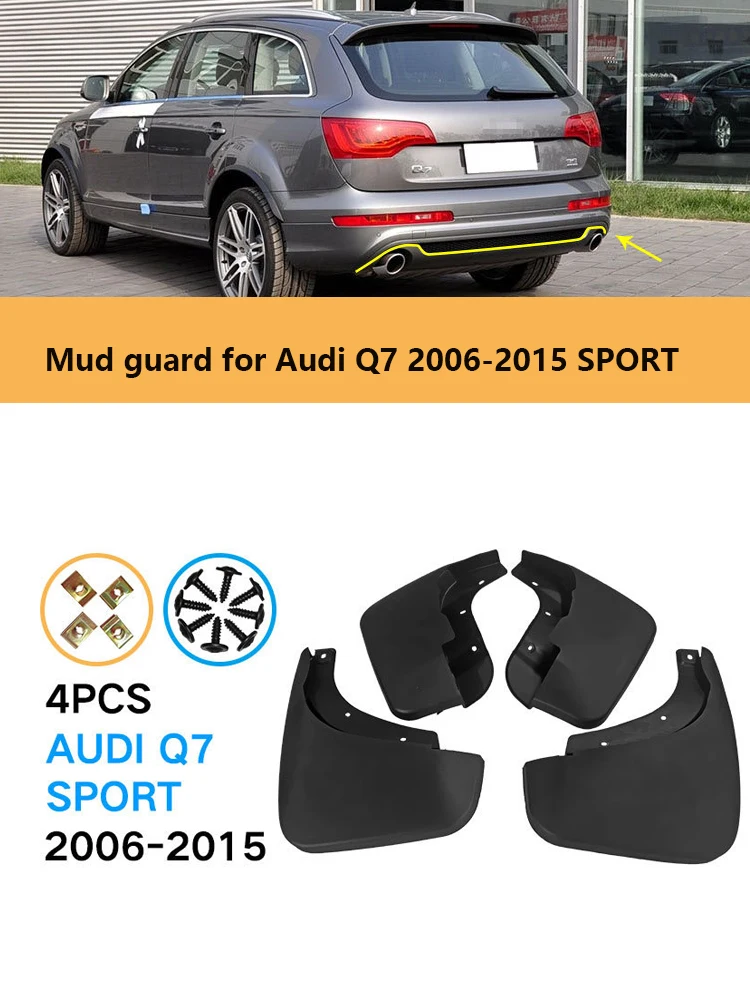 

4 pcs Car Molded Mud Flaps For Audi Q7 Sport 2006-2015 Splash Guards Mudguards Mudflap Car Accessories