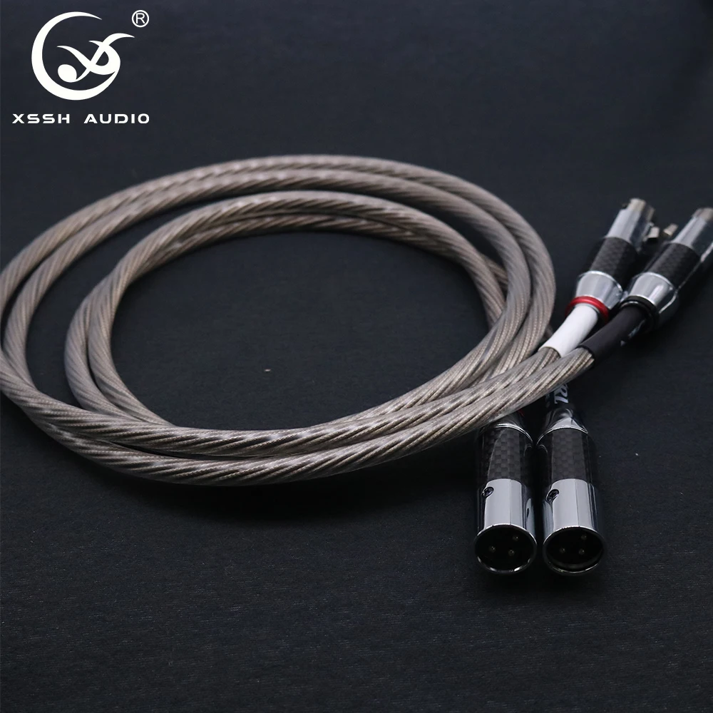 Xssh Audio Hifi 10 Core Placcato Argento Ofc Rame Femmina Maschio Xlr Rca Aux Audio 3 Pin Xlr Mic Audio Cavo Coassiale Per Microfono