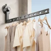 Suction Cup Clothes Drying Rack Hook Storage Clothes Hangers Wall Mounted Folding Clotheslines Indoor Outdoor Bathroom Supplies 6