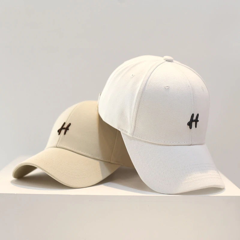 

Fashion Baseball Cap for Women and Men Embroidery Letter H Hip Hop Snapback Caps Cotton Sun Hats Unisex Solid Color Visor Hats