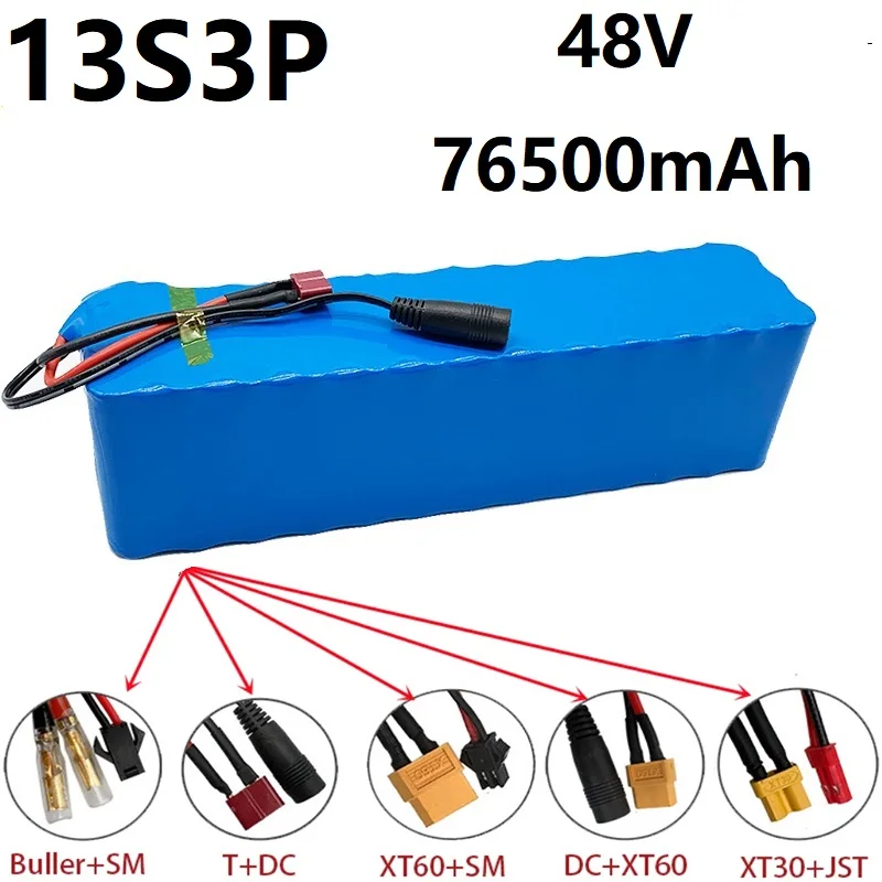 

Free Shipping for Air Express 13S3P 48V 76500mAh 18650 Lithium-ion Rechargeable Smart Chip Battery Pack for Scooters, Etc