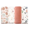 HappyFlute 120*110CM Digital Print 4PCS Set Bamboo Cotton 2Layer Super Soft Muslin Swaddle High Quality Wrap For Newborn Baby 2