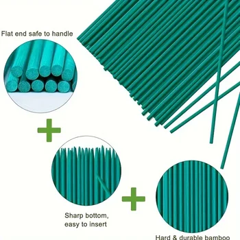 25pcs, Bamboo Plant Stakes, Plant Sticks Support, Floral Plant Support Wooden, Indoor Gardening Plant Supports