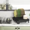 Dish Drying Rack, Large-Capacity Dish Drainer with Cutlery Holder Rotatable Water Drainer for Kitchen Counter 4