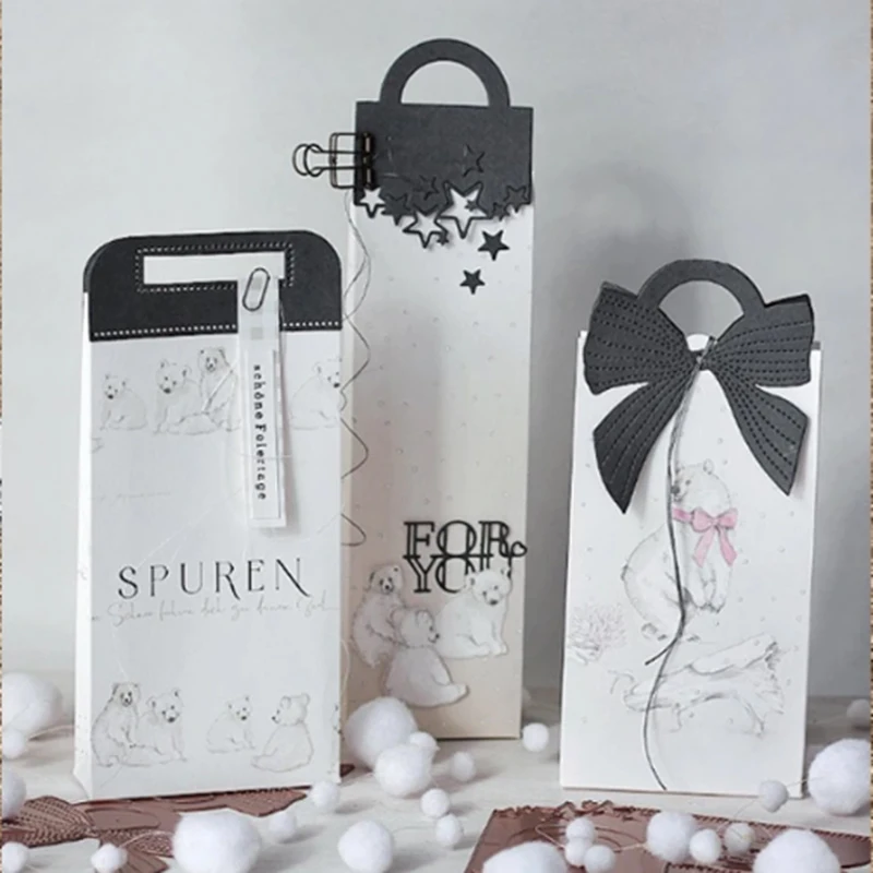 Description Picture 3 of item2023 New Arrival Handle Bag Metal Cutting Dies for Scrapbooking Pack Topper Card Making Craft Knife Mould Blade Punch Stencils
