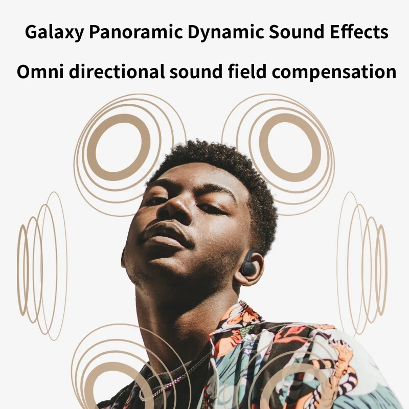 DACOM-Open Buds Wireless Bluetooth Headsets for Sports Open Ear Headphones IPX7Waterproof Earphones Noise Cancelling Earbuds TWS