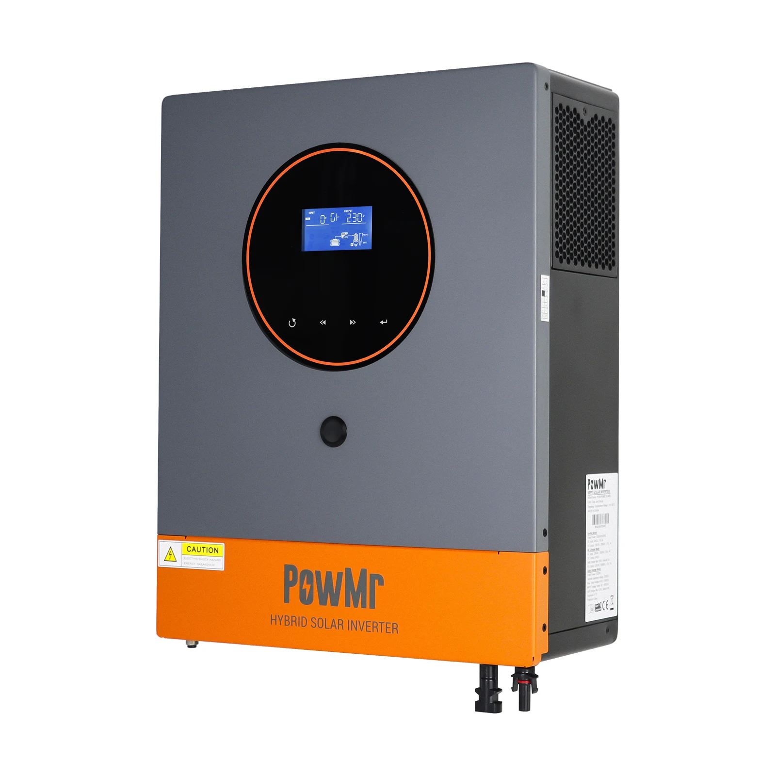 PowMr 순수 사인파 인버터, MPPT 듀얼 입력 및 듀얼 출력 하이브리드 태양광 인버터, 6.2KW, 48V, 60-450V, 27A