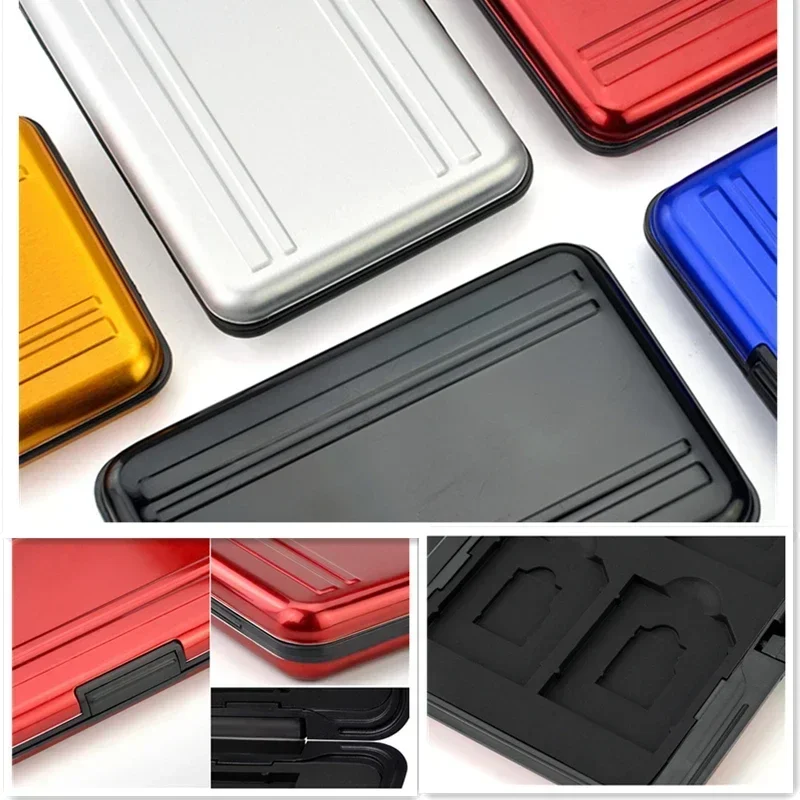 Memory Card Case SD Card Holder 12 Slots Waterproof Soft Foam Interior Storage Box With Lanyard