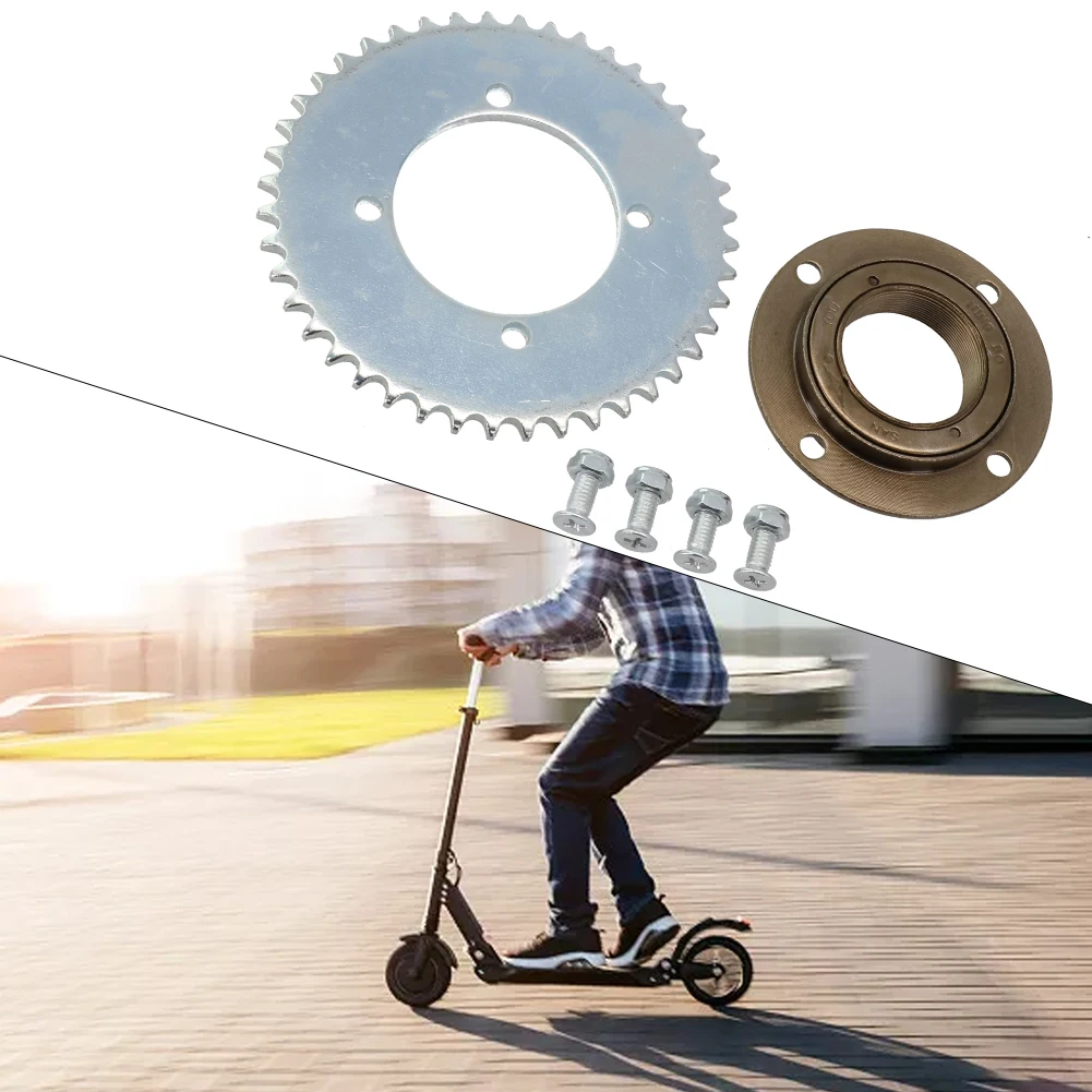 Scooter Rear Wheel T8F 44T 4 Hole Sprocket Chain Drive Gear + Freewheel