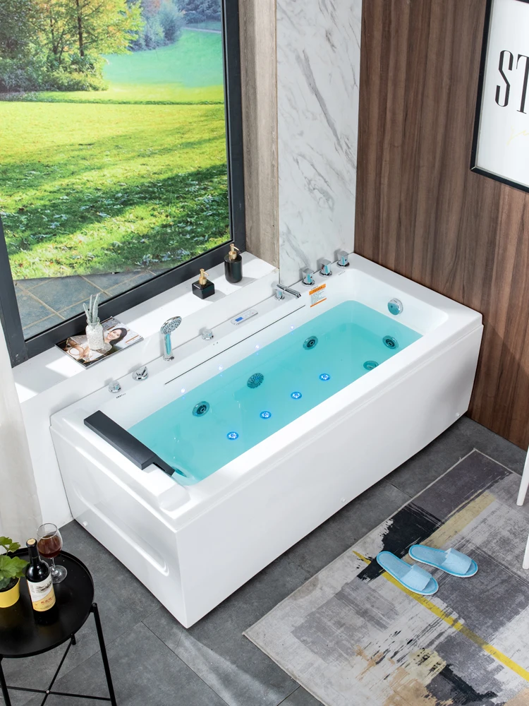 Bathtub big waterfall Surf massage Smart constant temperature heating small adult home bathtub Jacuzzi 5