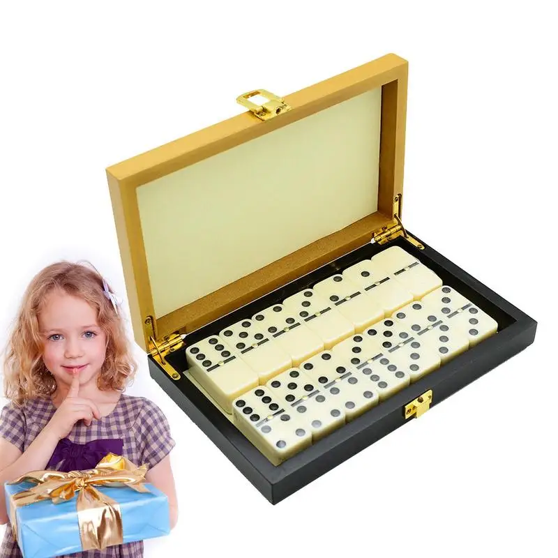 

Набор детских домино, классический набор из 28 предметов, настольная игра с цифрами, с хранилищем