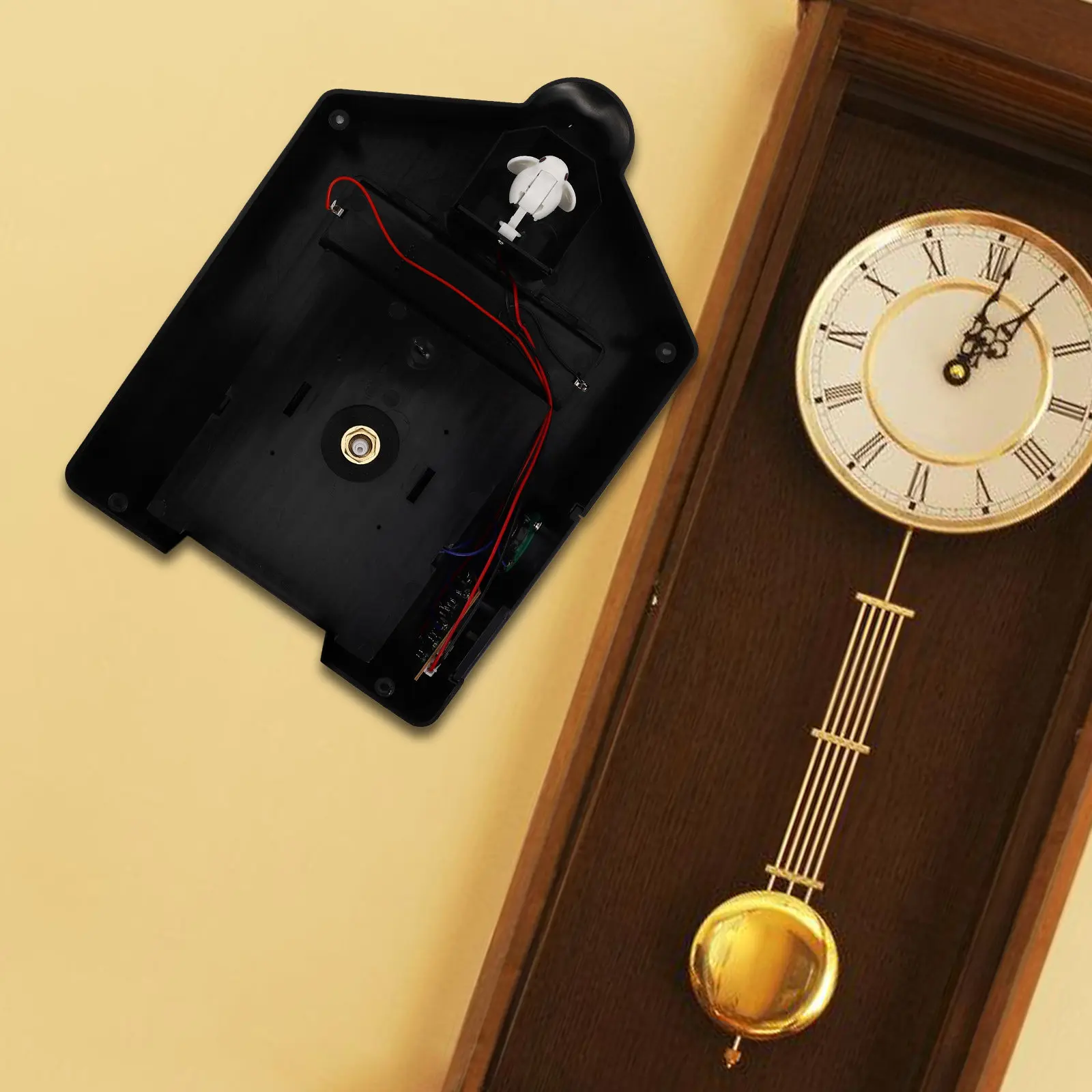 빈티지 뻐꾸기 시계 메커니즘 배터리 쿼츠 무브먼트 모터 교체 DIY 벽시계 수리 부품 무소음 무브먼트 키트